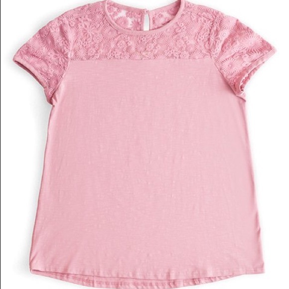 Matilda Jane Lory Pink Floral Lace Top Small Mauve - Picture 4 of 7